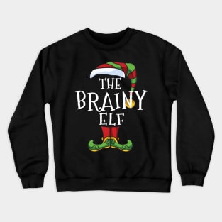 Brainy Elf Family Matching Christmas Holiday Group Gift Pajama Clever Crewneck Sweatshirt